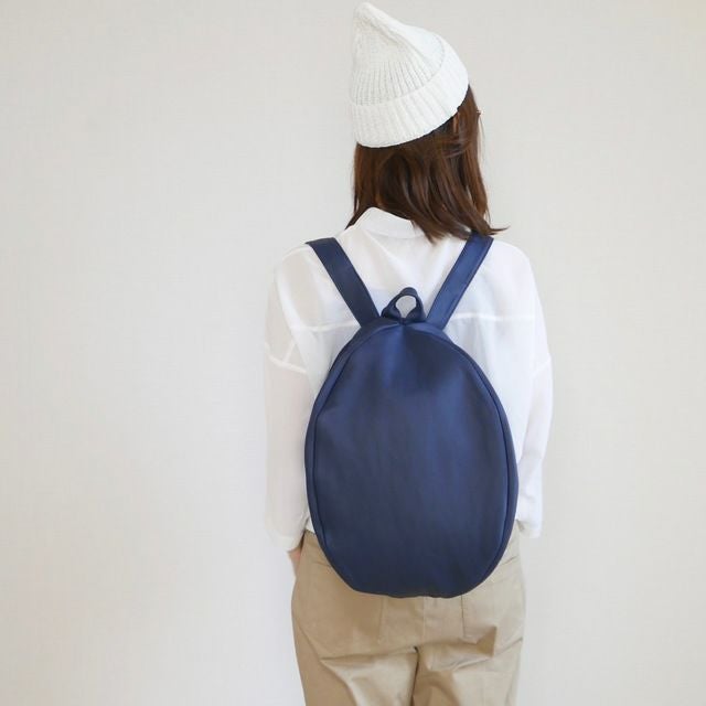 ころんとリュックLサイズ【本革】（ネイビー） | もりのがっこう公式