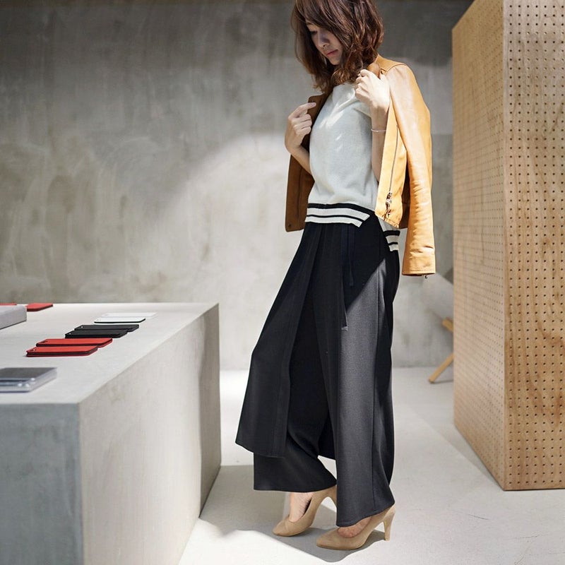 ラムレザー本革ノーカラージャケットレディース