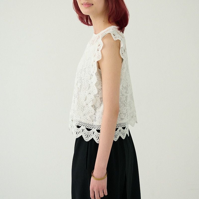 細見えレースブラウスホワイト