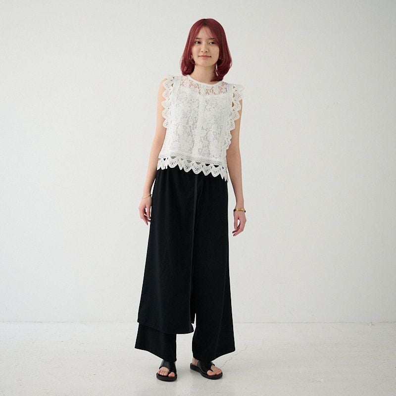 細見えレースブラウスホワイト