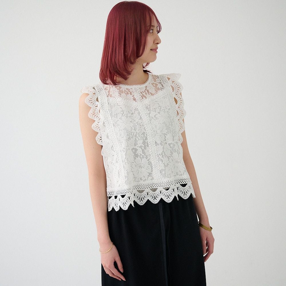 細見えレースブラウスホワイト