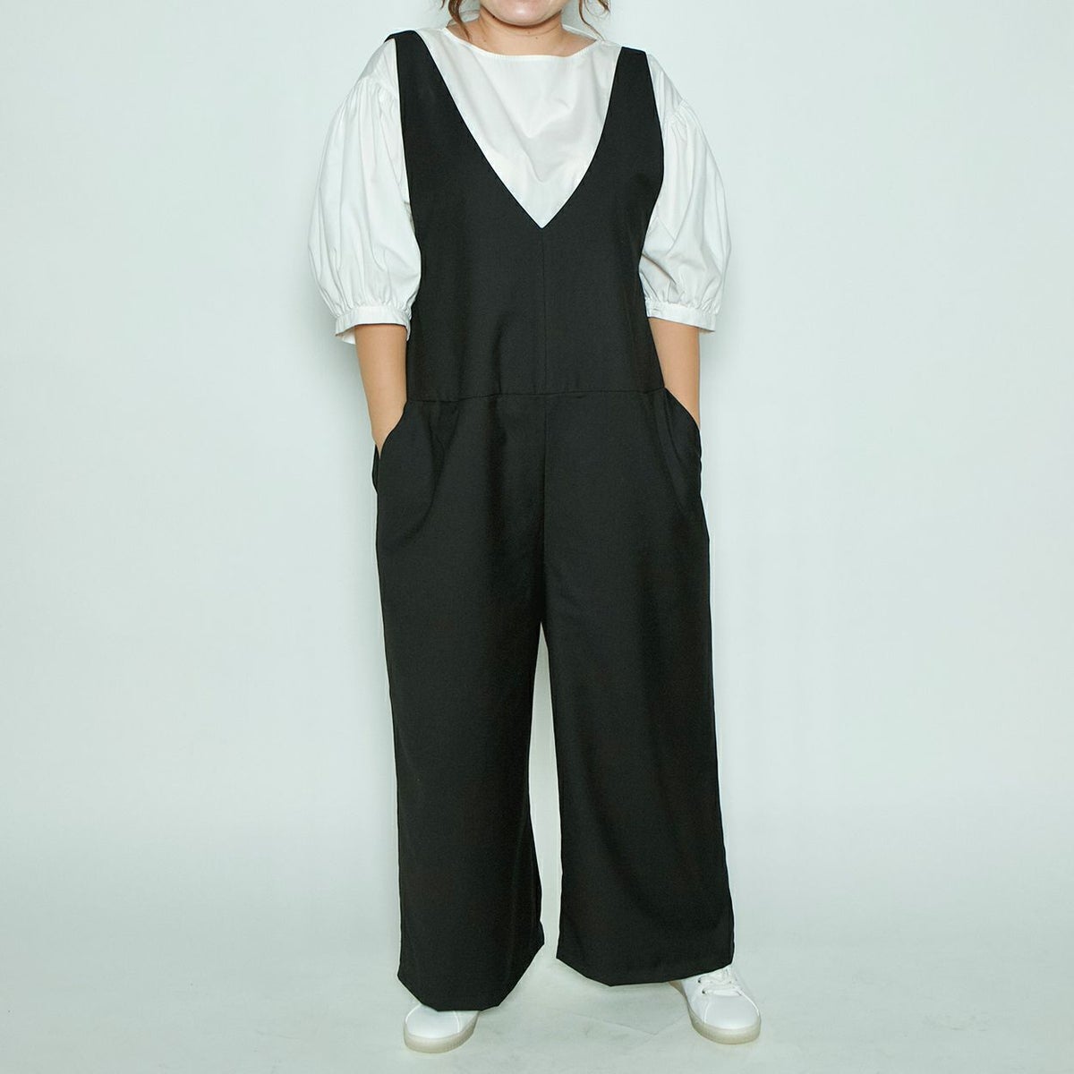 サロペットパンツゆったりプラスサイズ5L