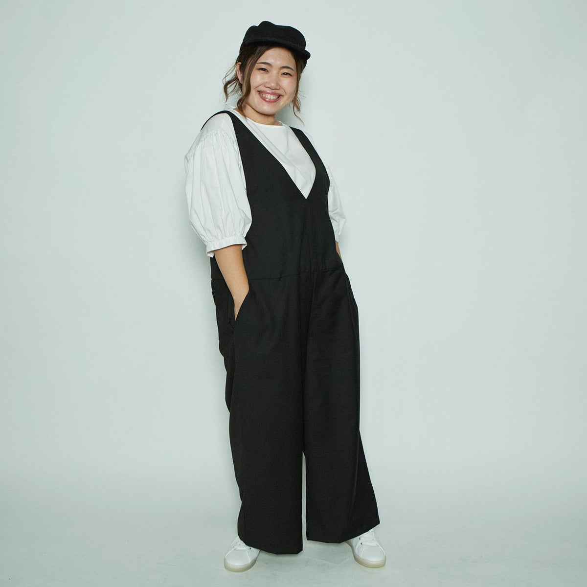 サロペットパンツゆったりプラスサイズ5L