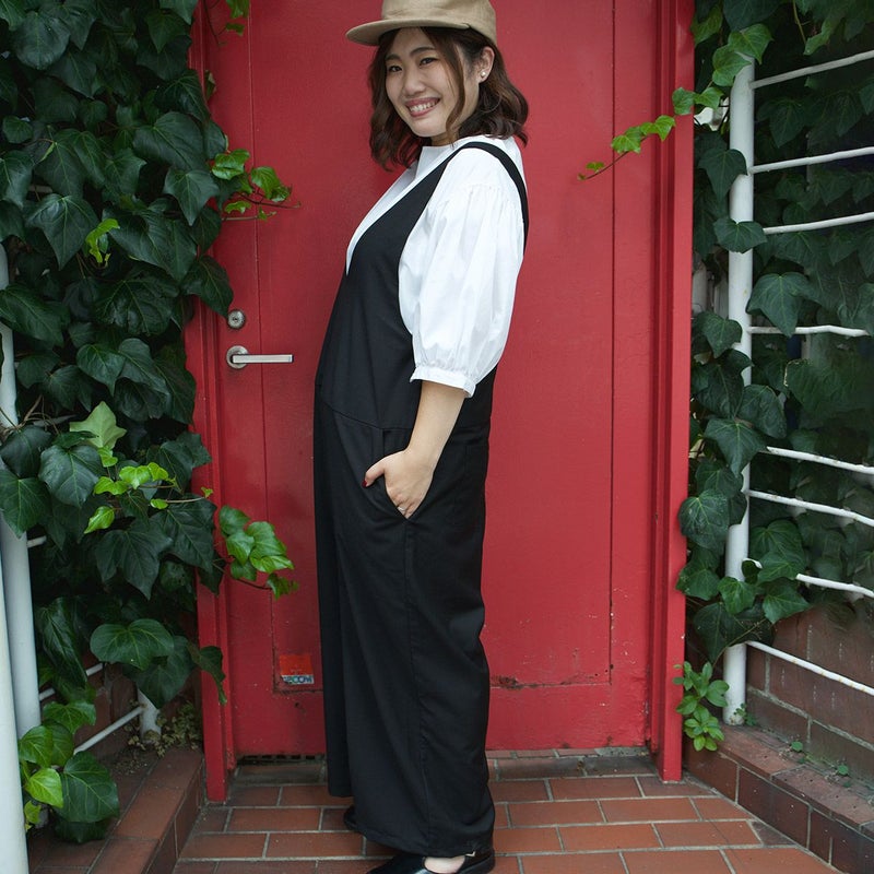 サロペットパンツゆったりプラスサイズ5L