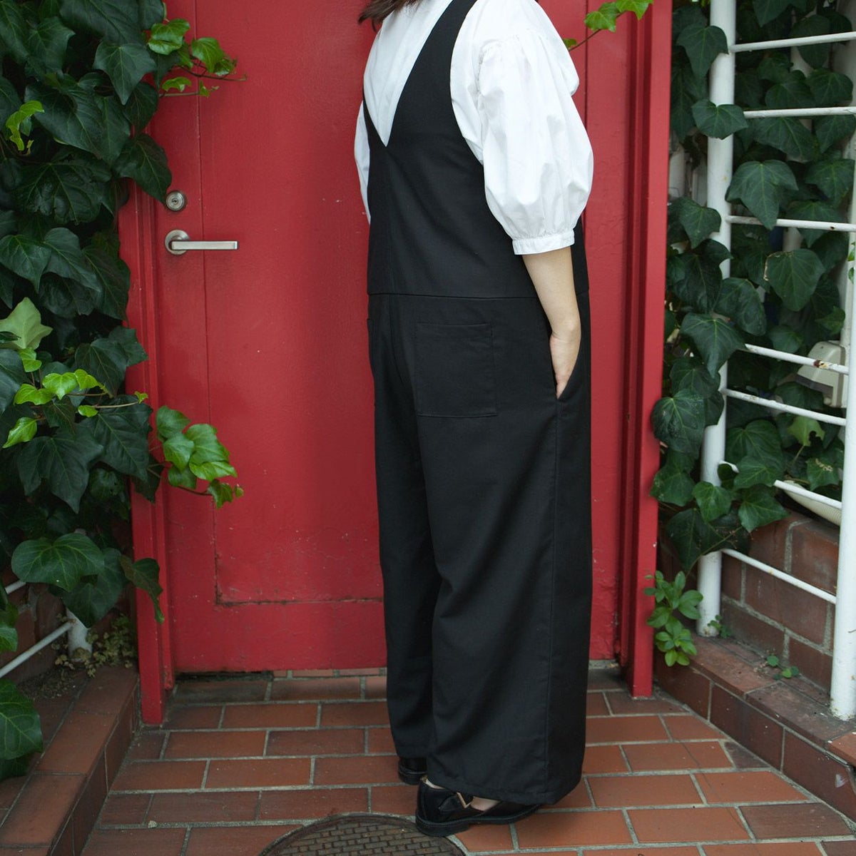 サロペットパンツゆったりプラスサイズ5L