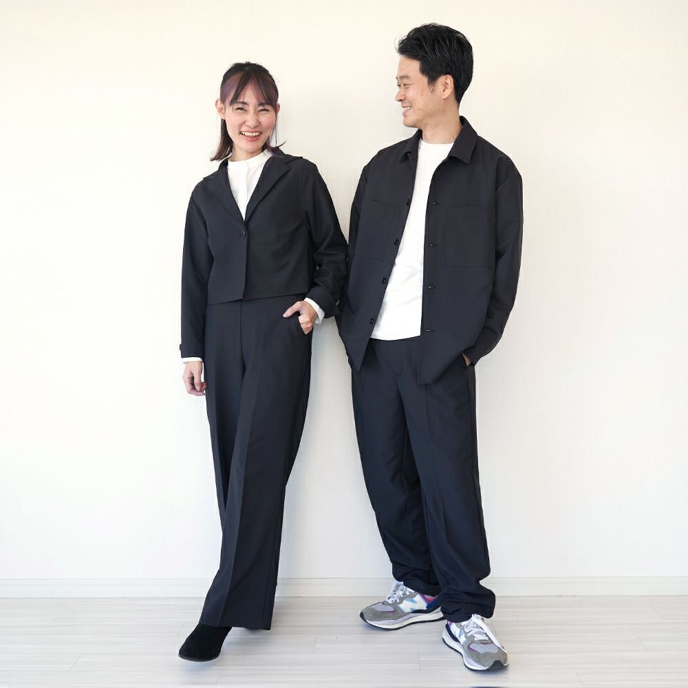ペアコーデブラックパンツスーツ