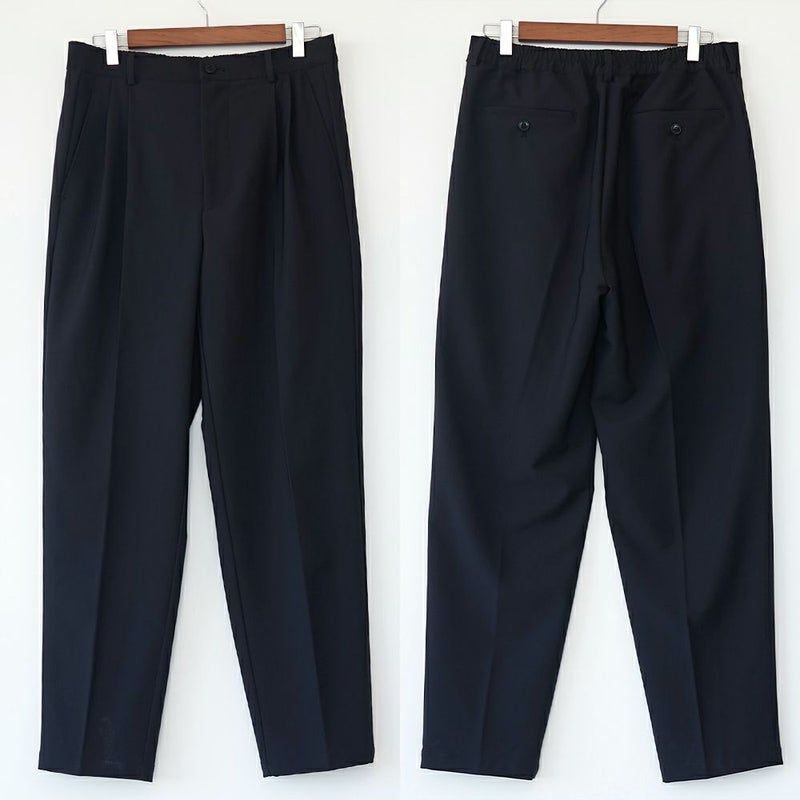 ストレッチスーツ黒ブラックメンズカジュアル後ゴム