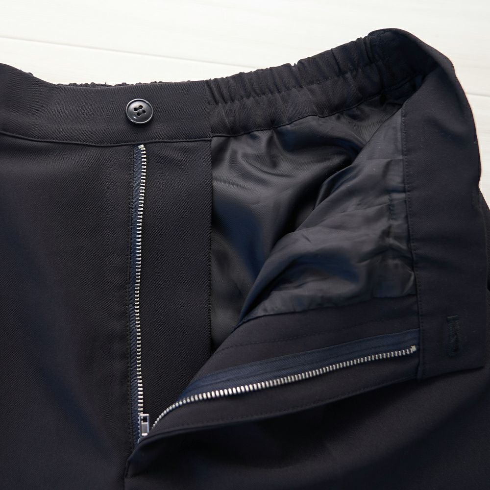 ストレッチスーツ黒ブラックメンズカジュアル後ゴム