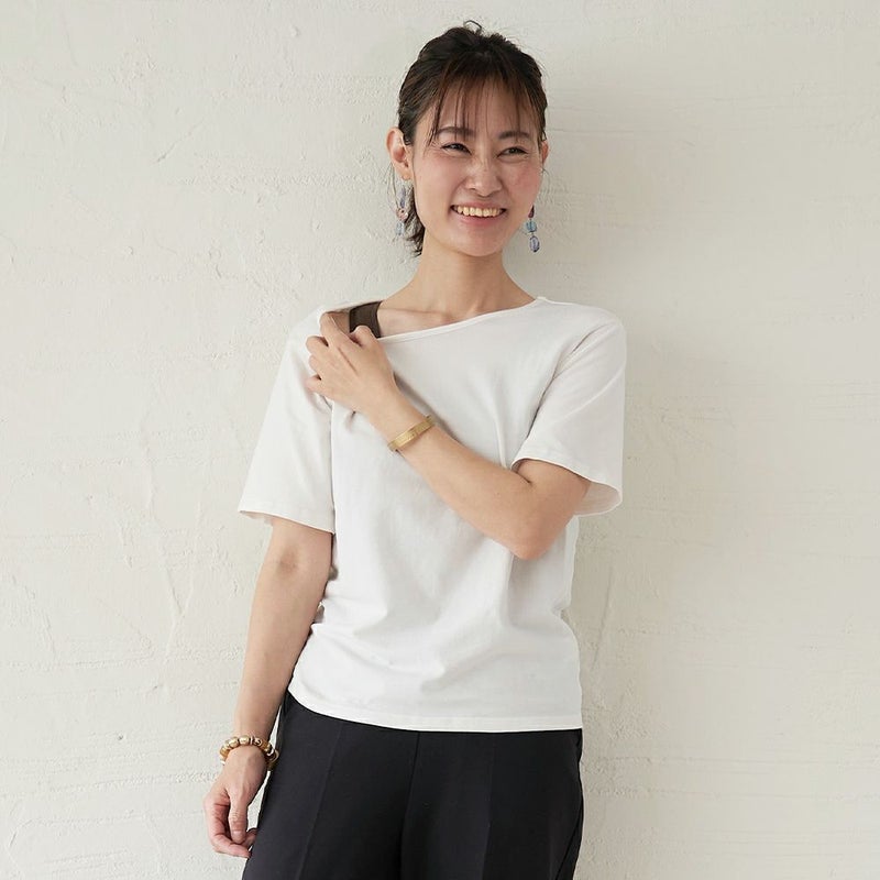 チラ見えOKブラトップブラウン＆大人のTシャツセット