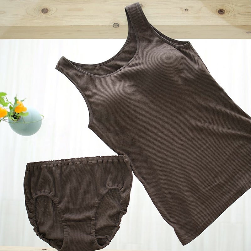 コットン100％ブラトップ＆ショーツセット