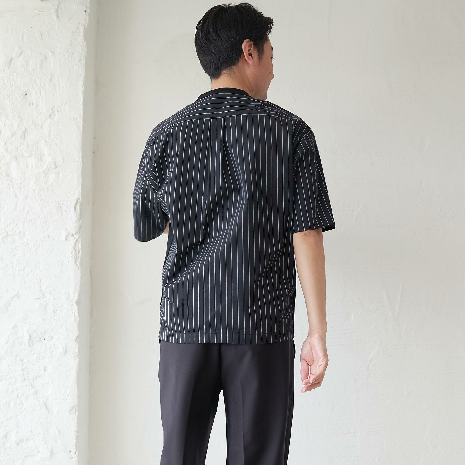 メンズ 1枚で決まるドッキングTシャツ(ブラック) | もりのがっこう公式
