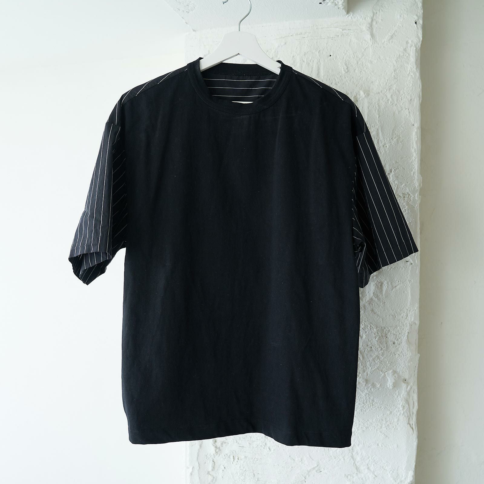 メンズ 1枚で決まるドッキングTシャツ(ブラック) | もりのがっこう公式