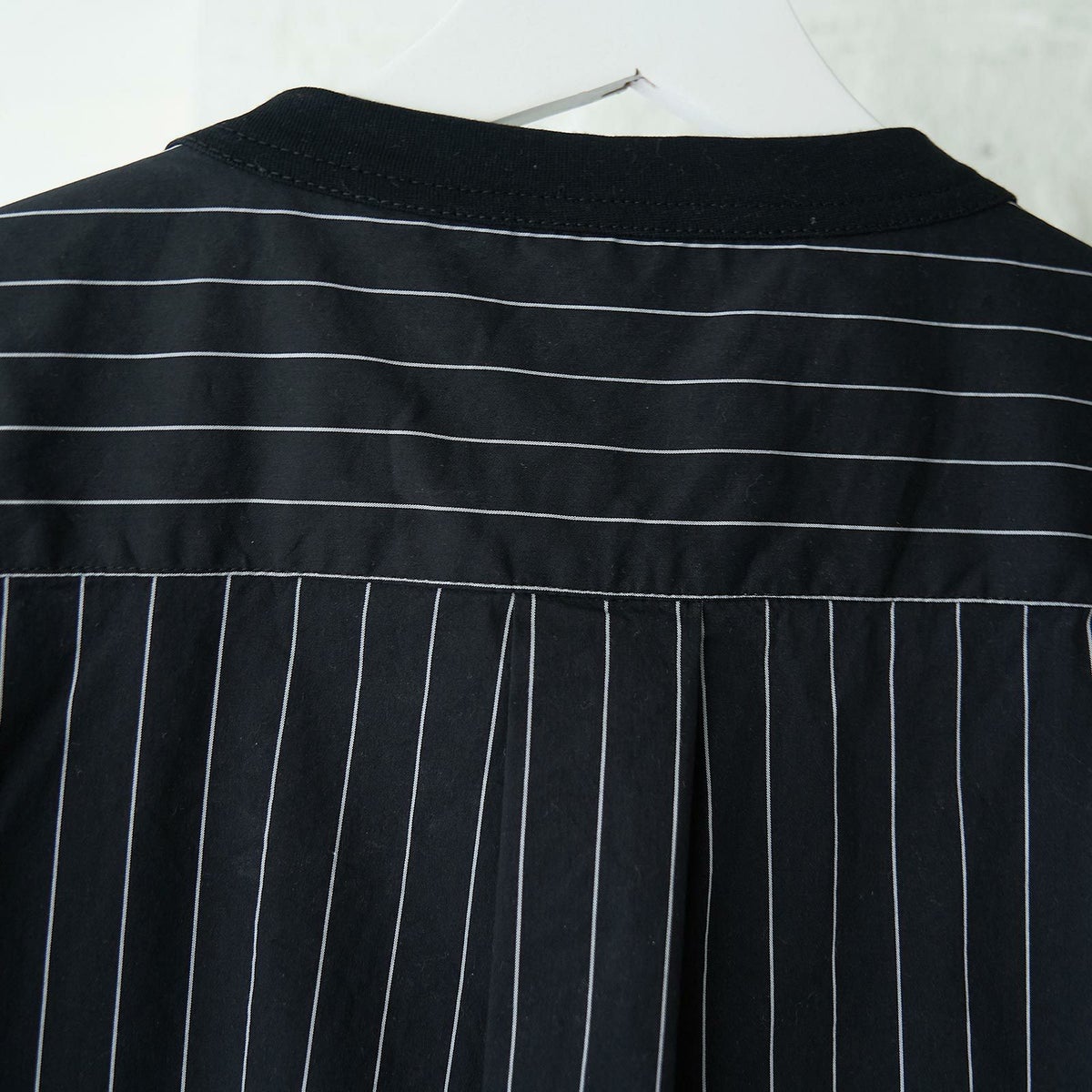 メンズ Tシャツ 夏服 黒 ブラック ストライプ きれいめ もりのがっこう