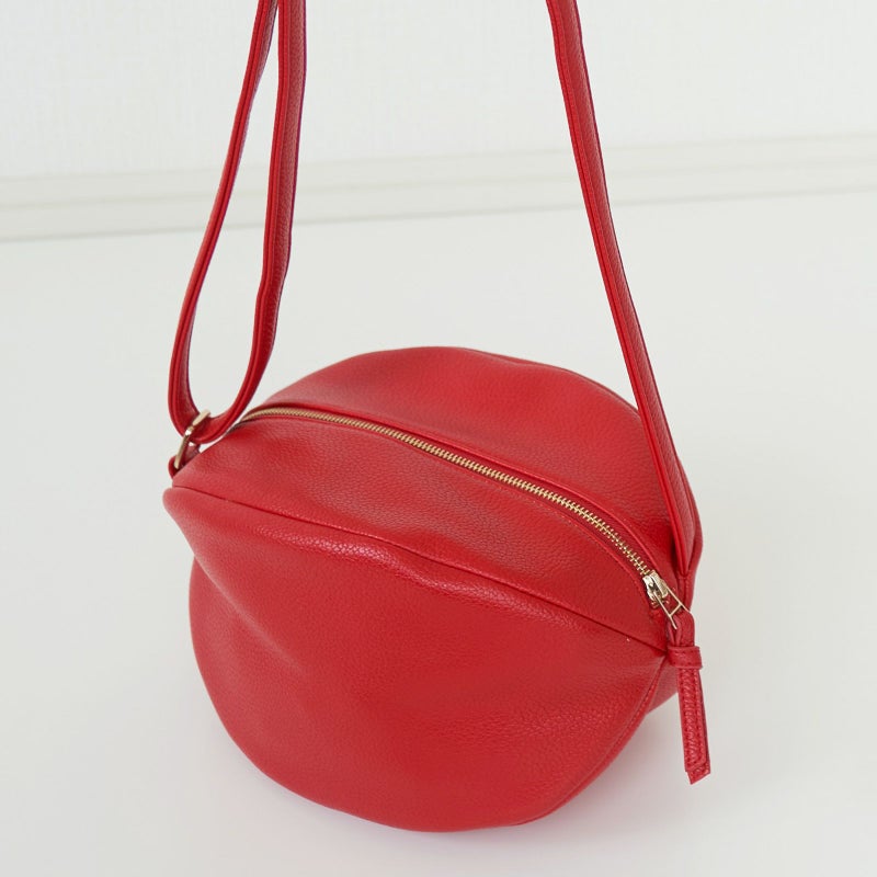 もりのがっこう ころんと丸いポシェット赤レッド ころんとポーチ