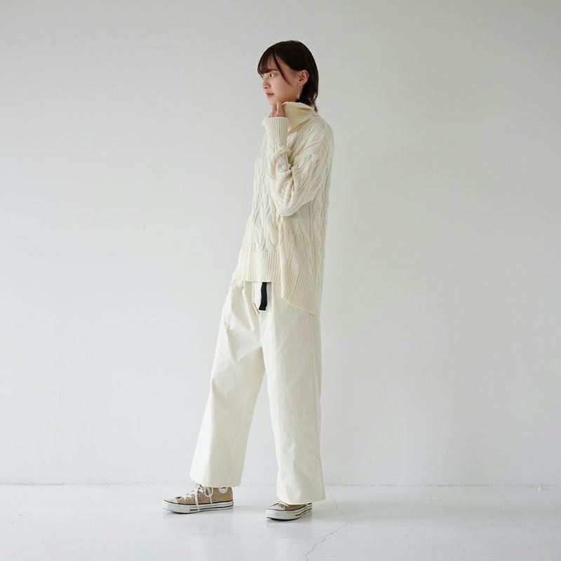 ベイカーパンツ白ホワイトレディース
