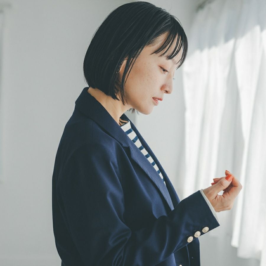 極美品✨️25AW　エストネーション　Super140　ダブルジャケット　濃紺 スビンプラチナムマイクロパイル カーディガンダブルジャケット