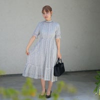 夏の結婚式お呼ばれ冠婚葬祭に。もりのがっこうの大人可愛い総レースのフォーマルドレス