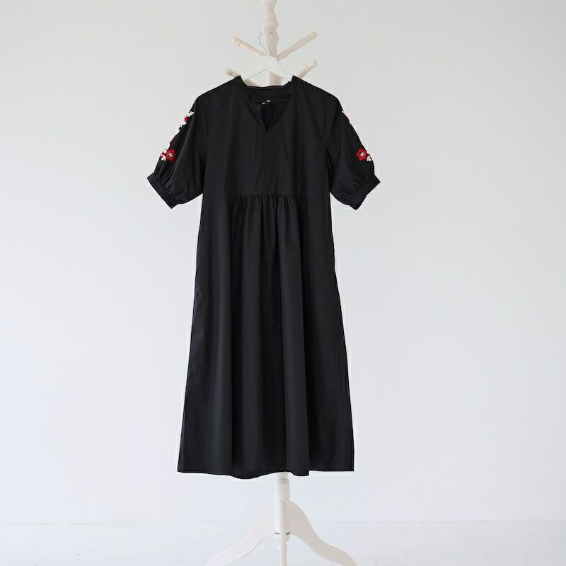 エスニック刺繍ワンピースドレス(ブラック) | もりのがっこう公式