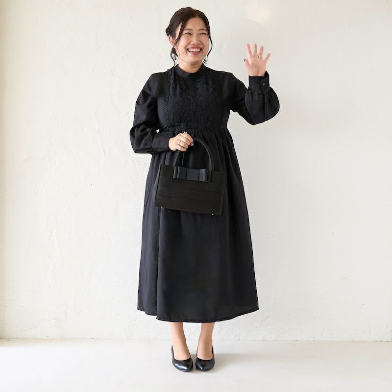 極美品✨ もりのがっこうレースが可愛いフォーマル長袖ワンピースドレス 黒 000000000932-07.jpg?size=l&w=