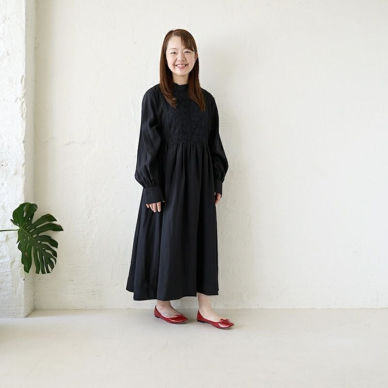 もりのがっこう　レースが可愛いフォーマル長袖ワンピースドレス(ブラック) 000000000948-01.jpg?size=m&w=
