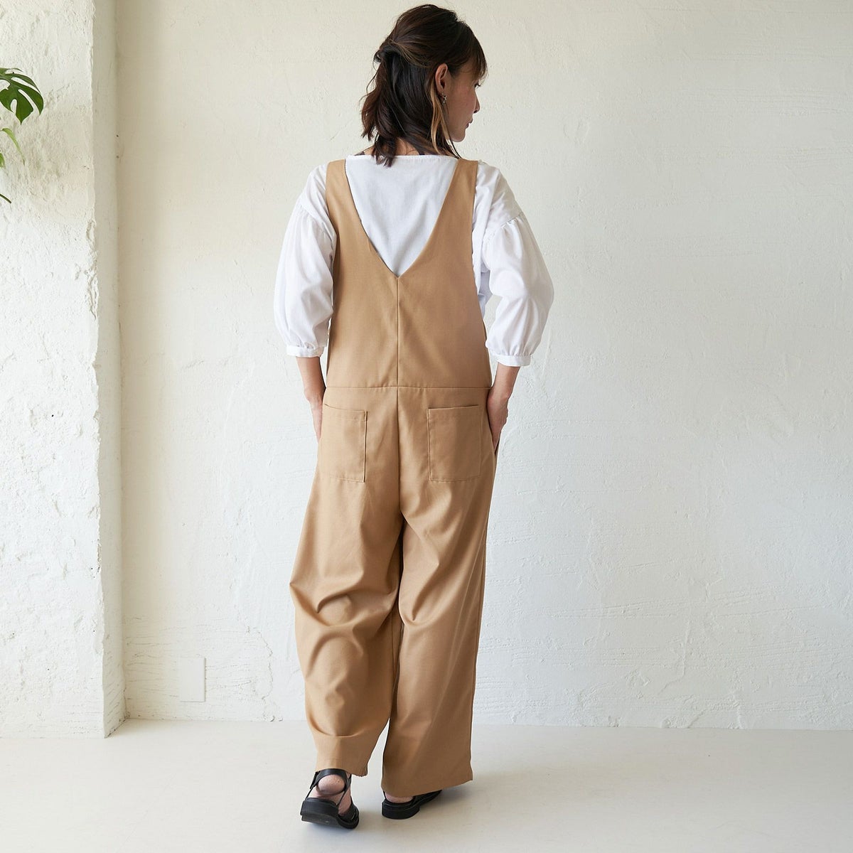 もりのがっこうサロペットパンツキャメル