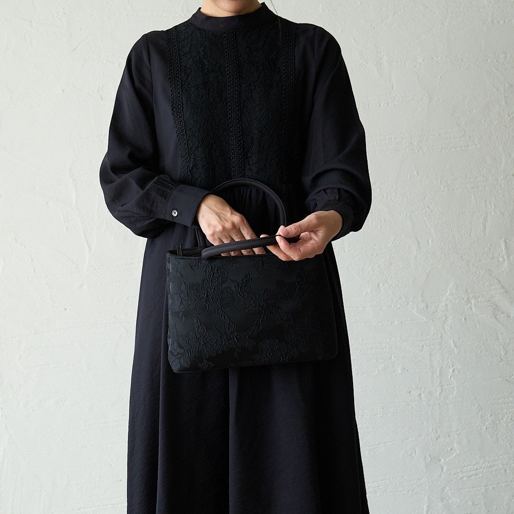 もりのがっこう大きめフォーマルバッグA4収納ブラック黒