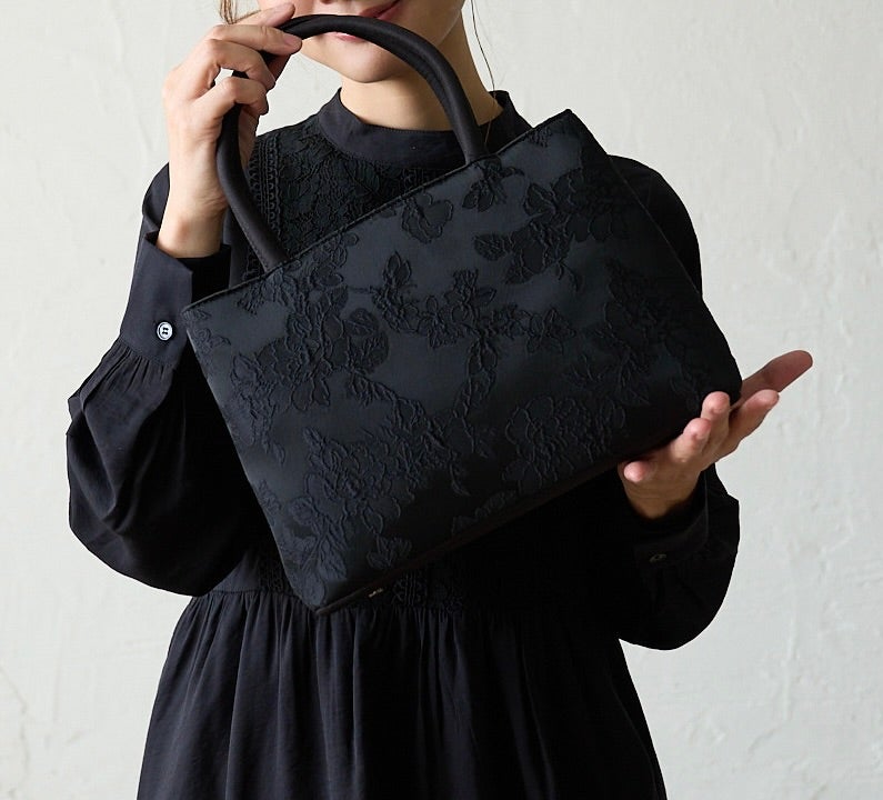 もりのがっこう大きめフォーマルバッグA4収納ブラック黒