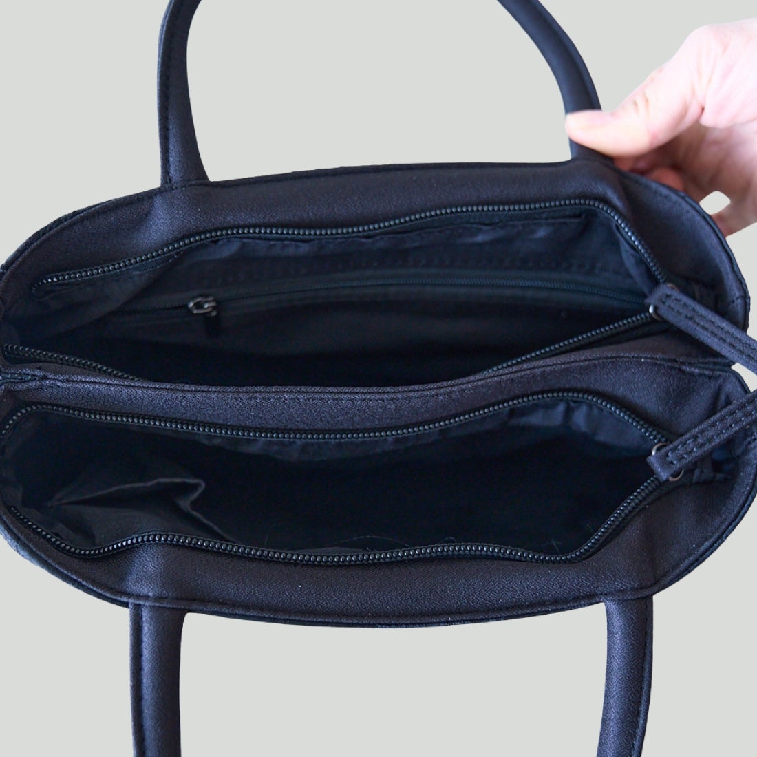 もりのがっこう大きめフォーマルバッグA4収納ブラック黒