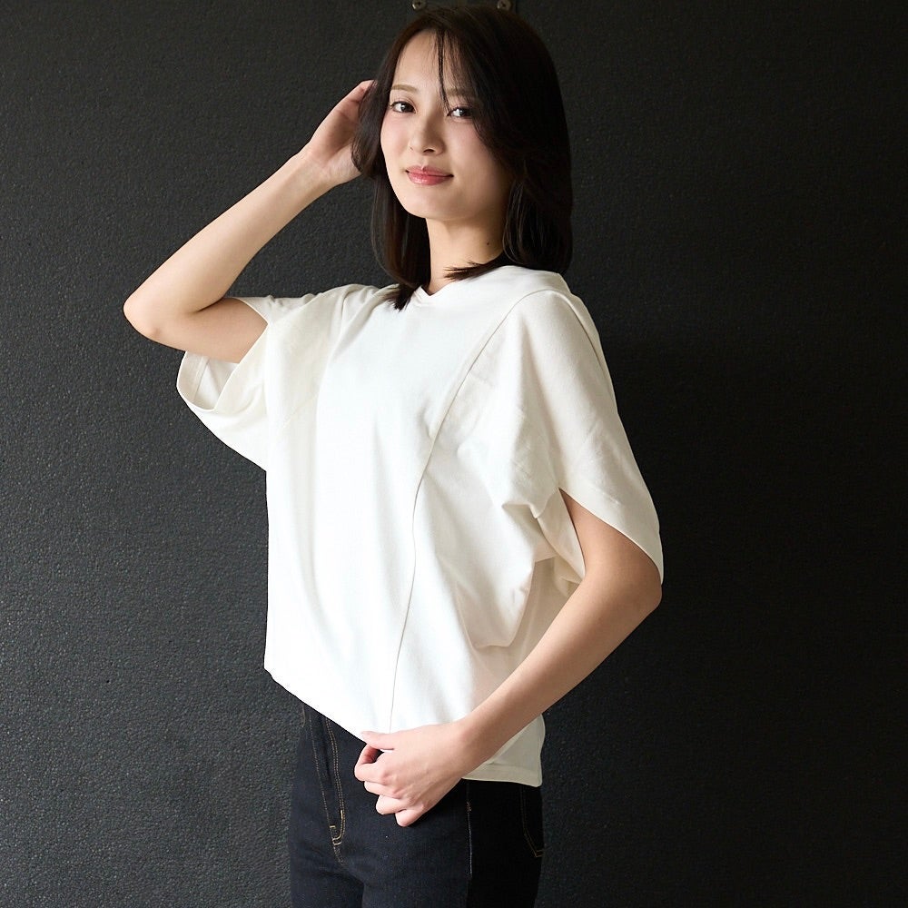 もりのがっこう 変形トップス ドルマンTシャツ