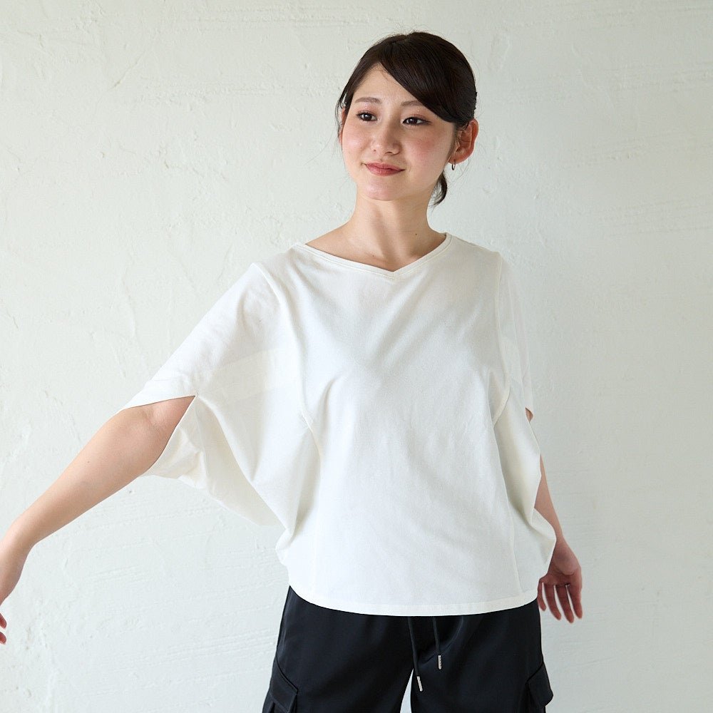 もりのがっこう 変形トップス ドルマンTシャツ