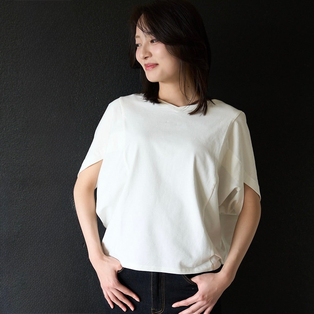 もりのがっこう 変形トップス ドルマンTシャツ