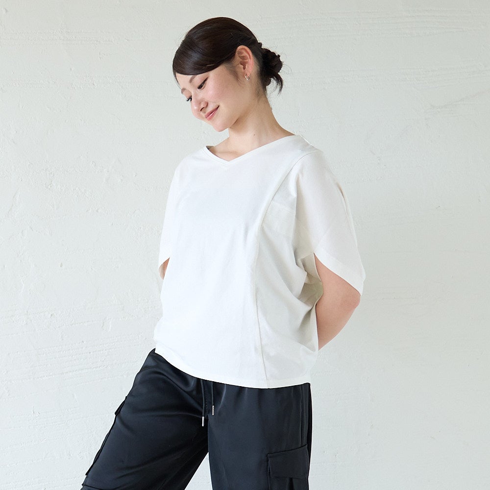 もりのがっこう 変形トップス ドルマンTシャツ