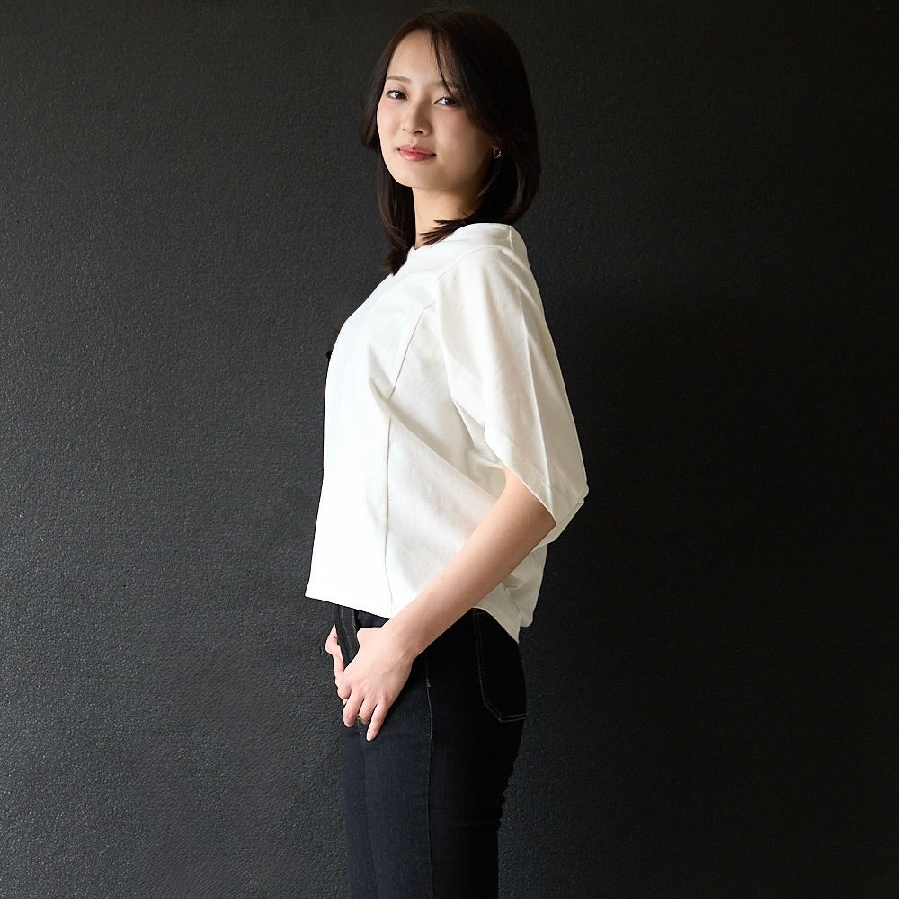 もりのがっこう 変形トップス ドルマンTシャツ