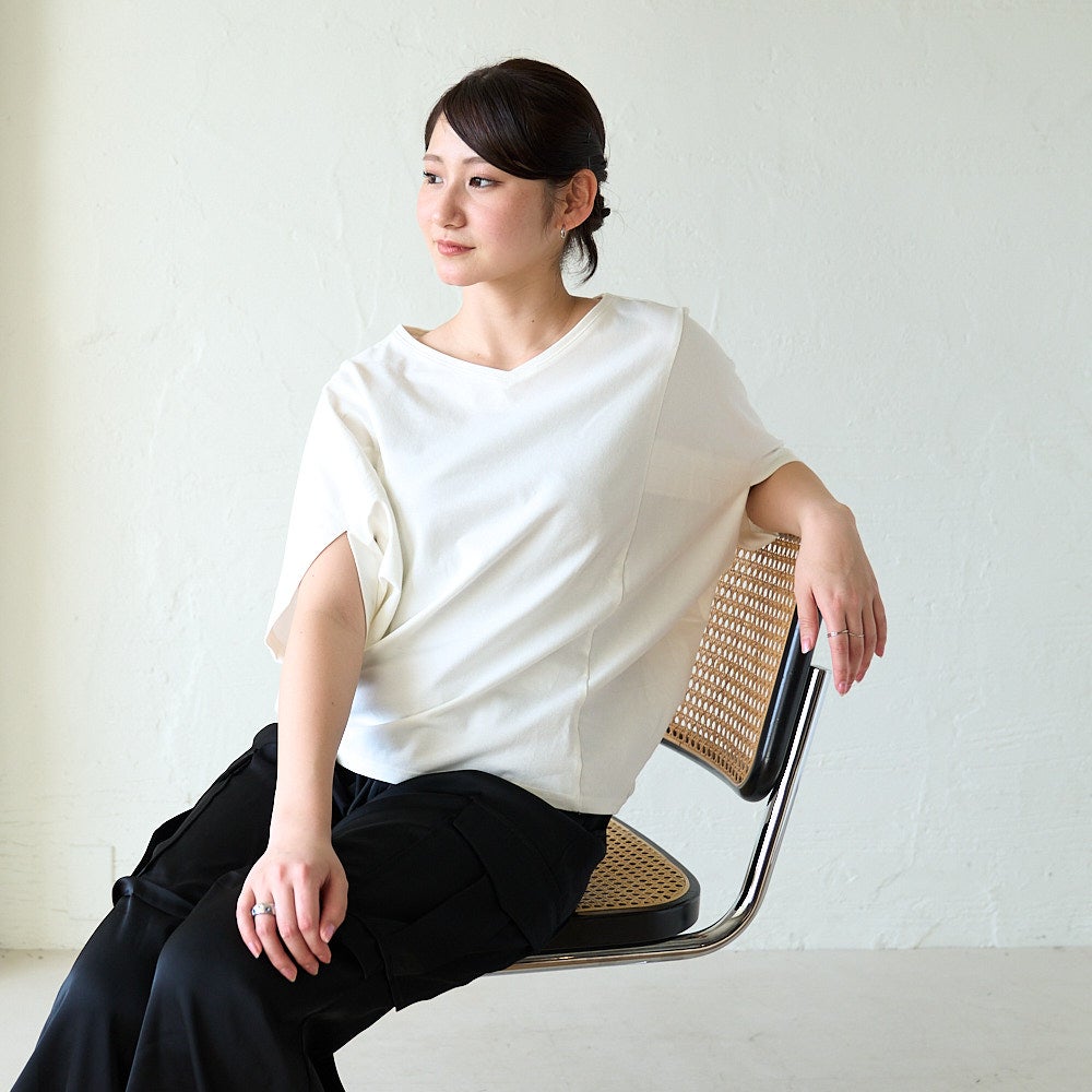 もりのがっこう 変形トップス ドルマンTシャツ