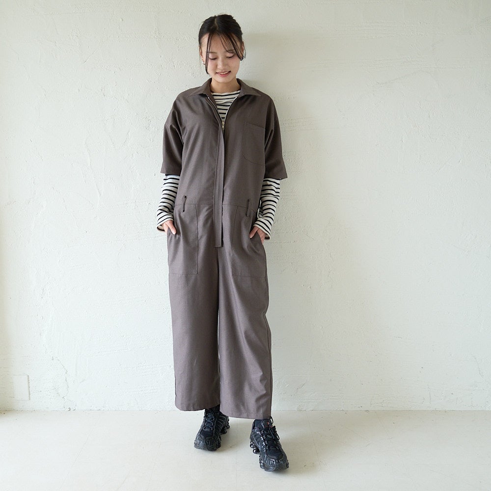 もりのがっこう 大人可愛い サロペットパンツ 黒ブラック