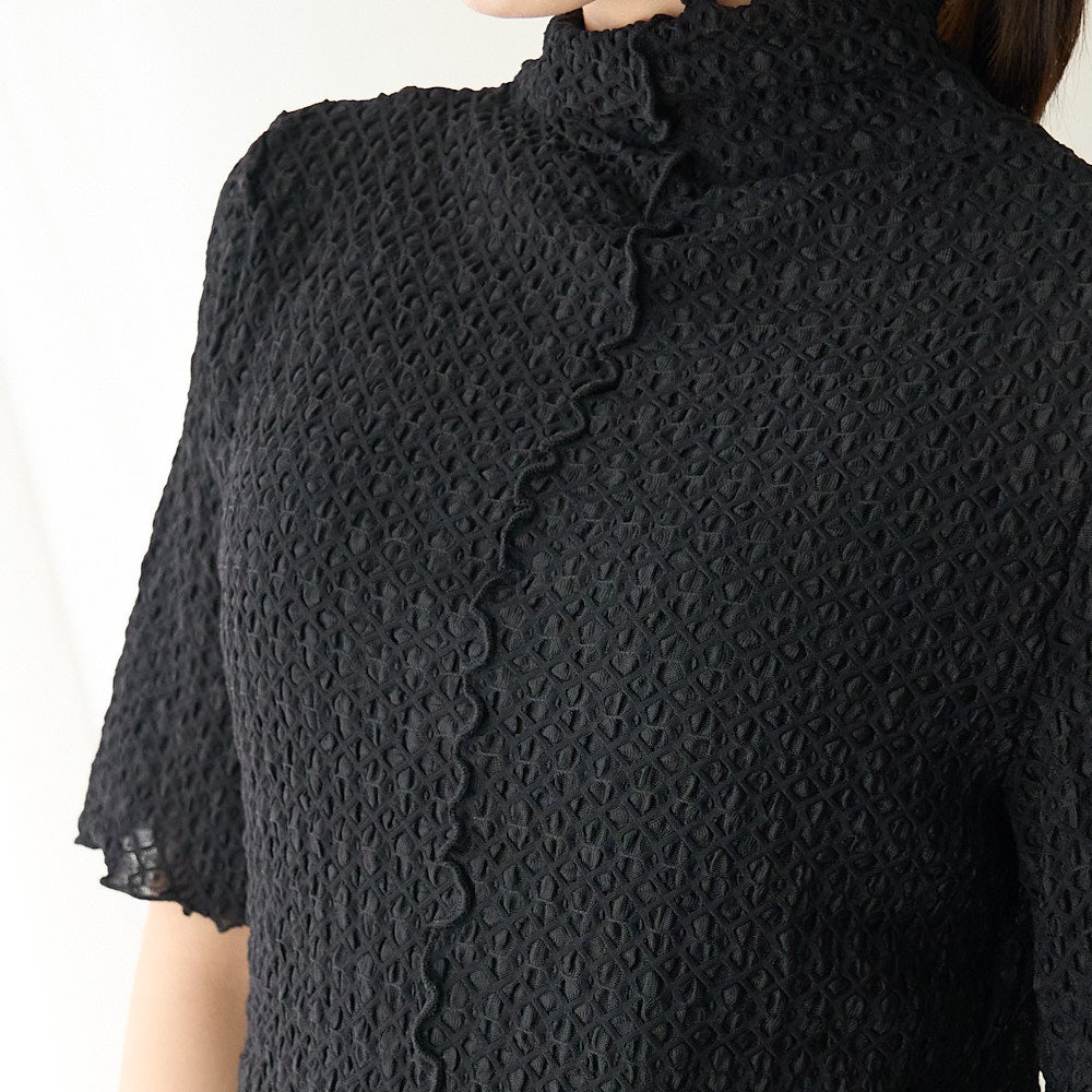 もりのがっこう大人のシアー柄ブラウス