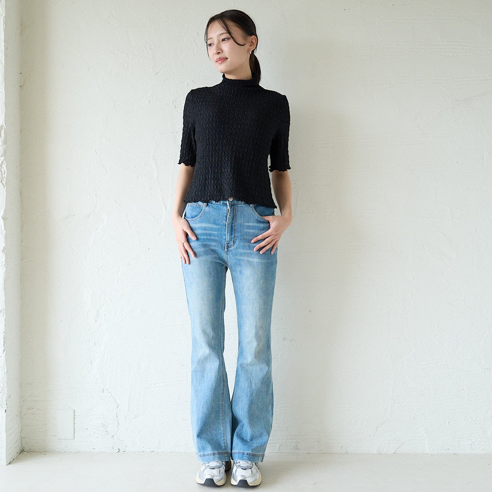 もりのがっこう大人のシアー柄ブラウス