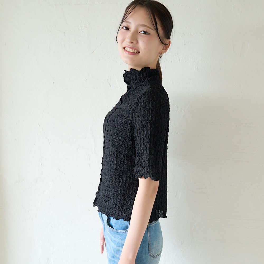 もりのがっこう大人のシアー柄ブラウス