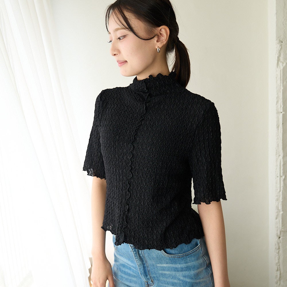 もりのがっこう大人のシアー柄ブラウス