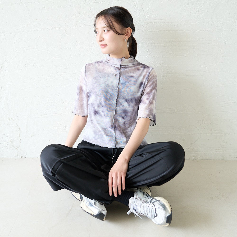 もりのがっこう大人のシアー柄ブラウス