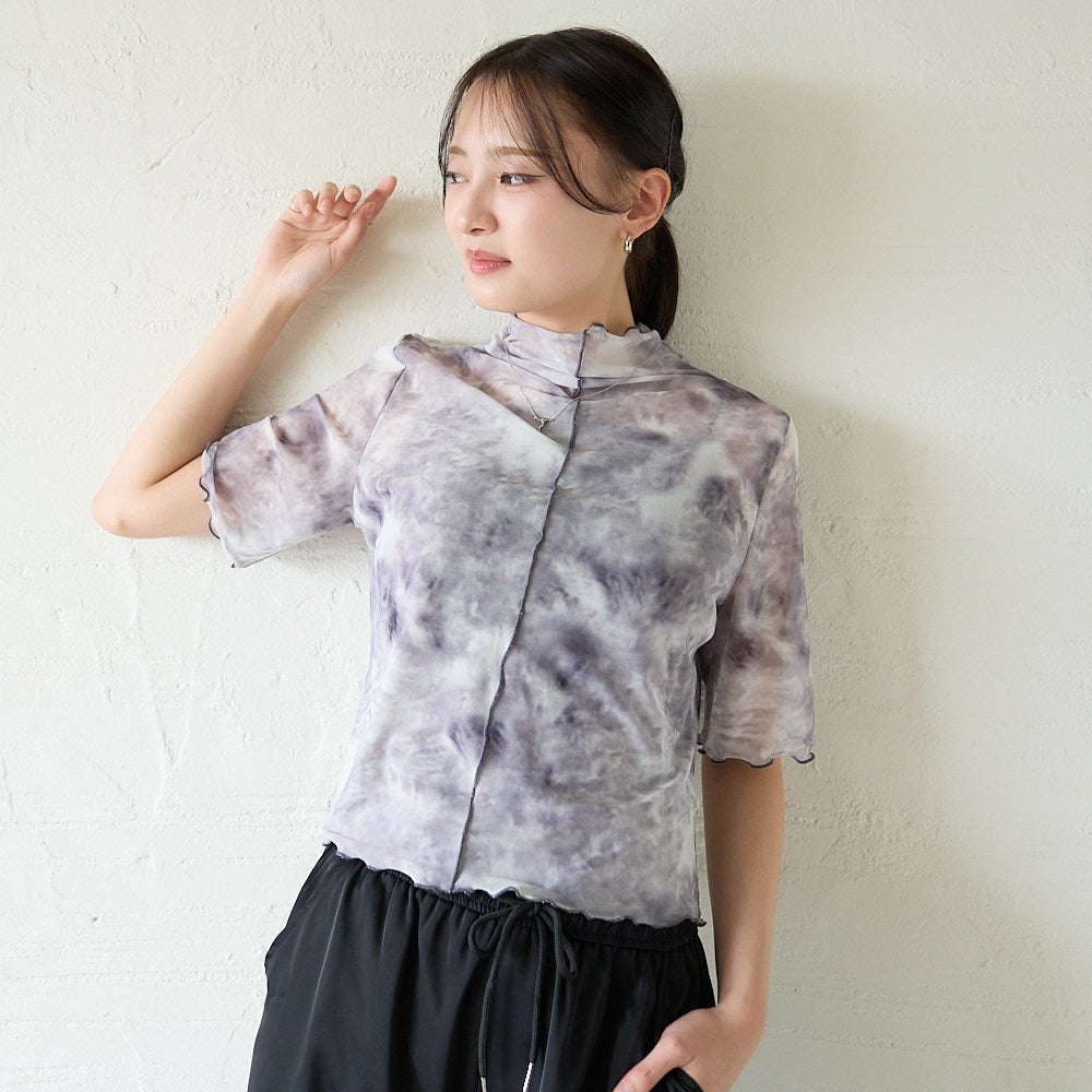 もりのがっこう大人のシアー柄ブラウス