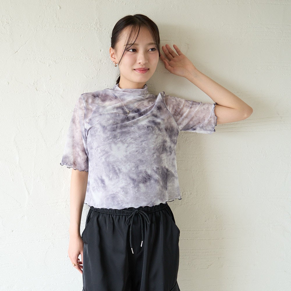 もりのがっこう大人のシアー柄ブラウス