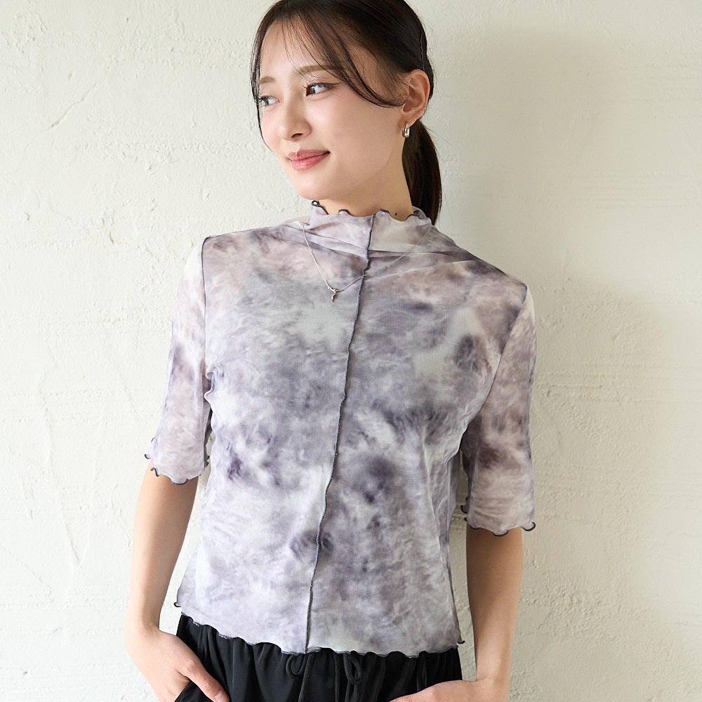 もりのがっこう大人のシアー柄ブラウス