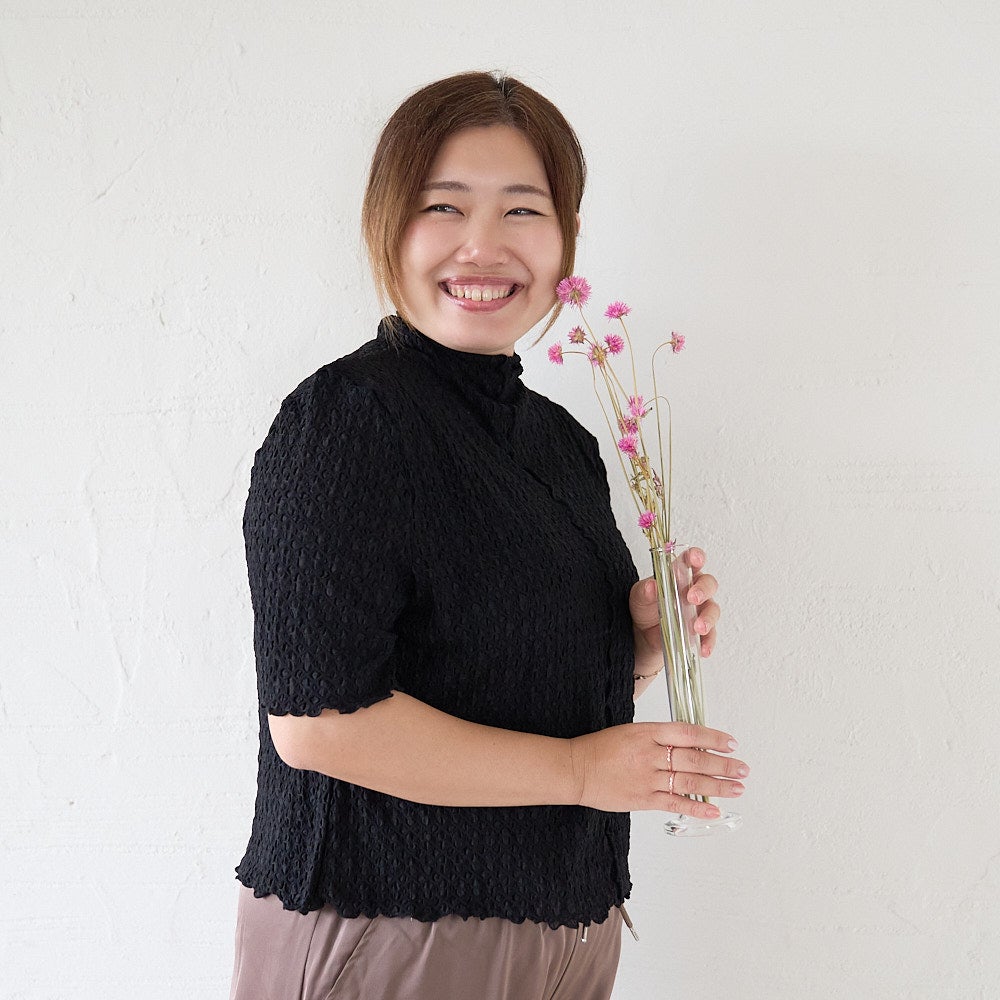 もりのがっこう大人のシアー柄ブラウス