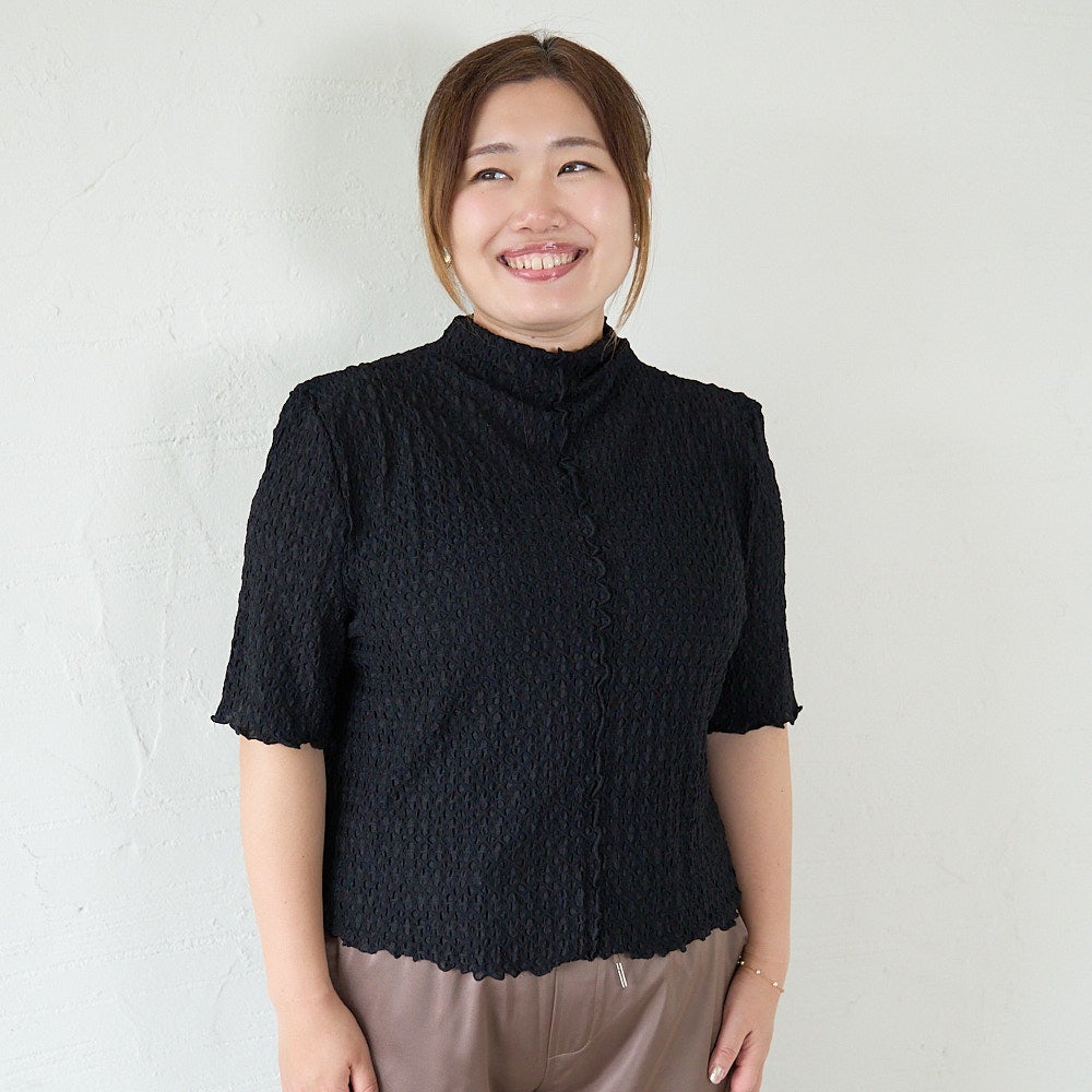 もりのがっこう大人のシアー柄ブラウス