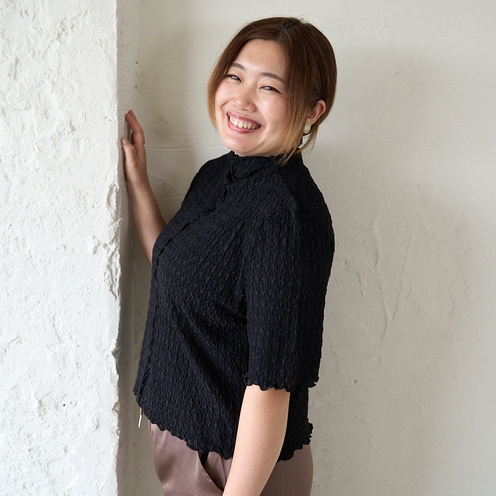 もりのがっこう大人のシアー柄ブラウス