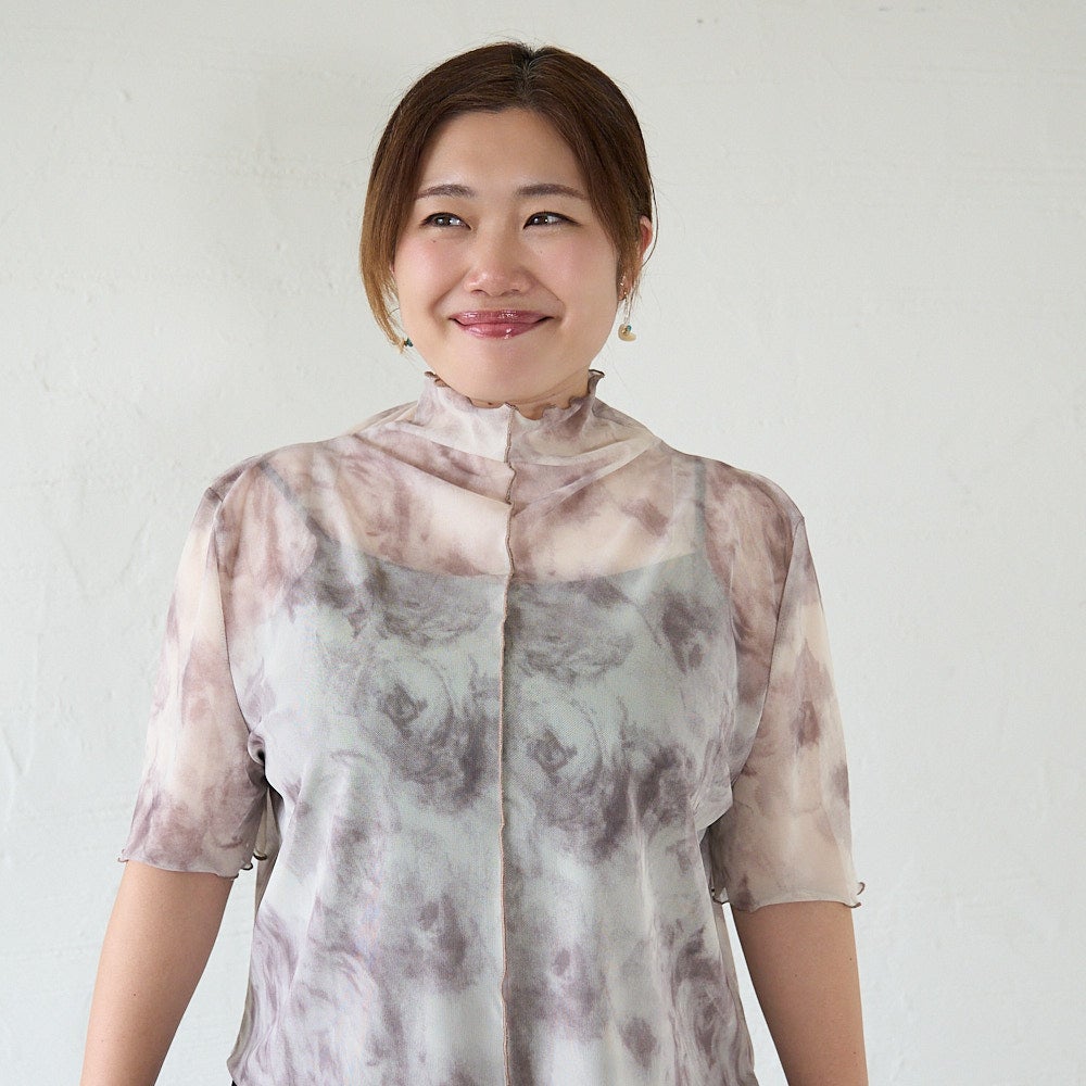 もりのがっこう大人のシアー柄ブラウス
