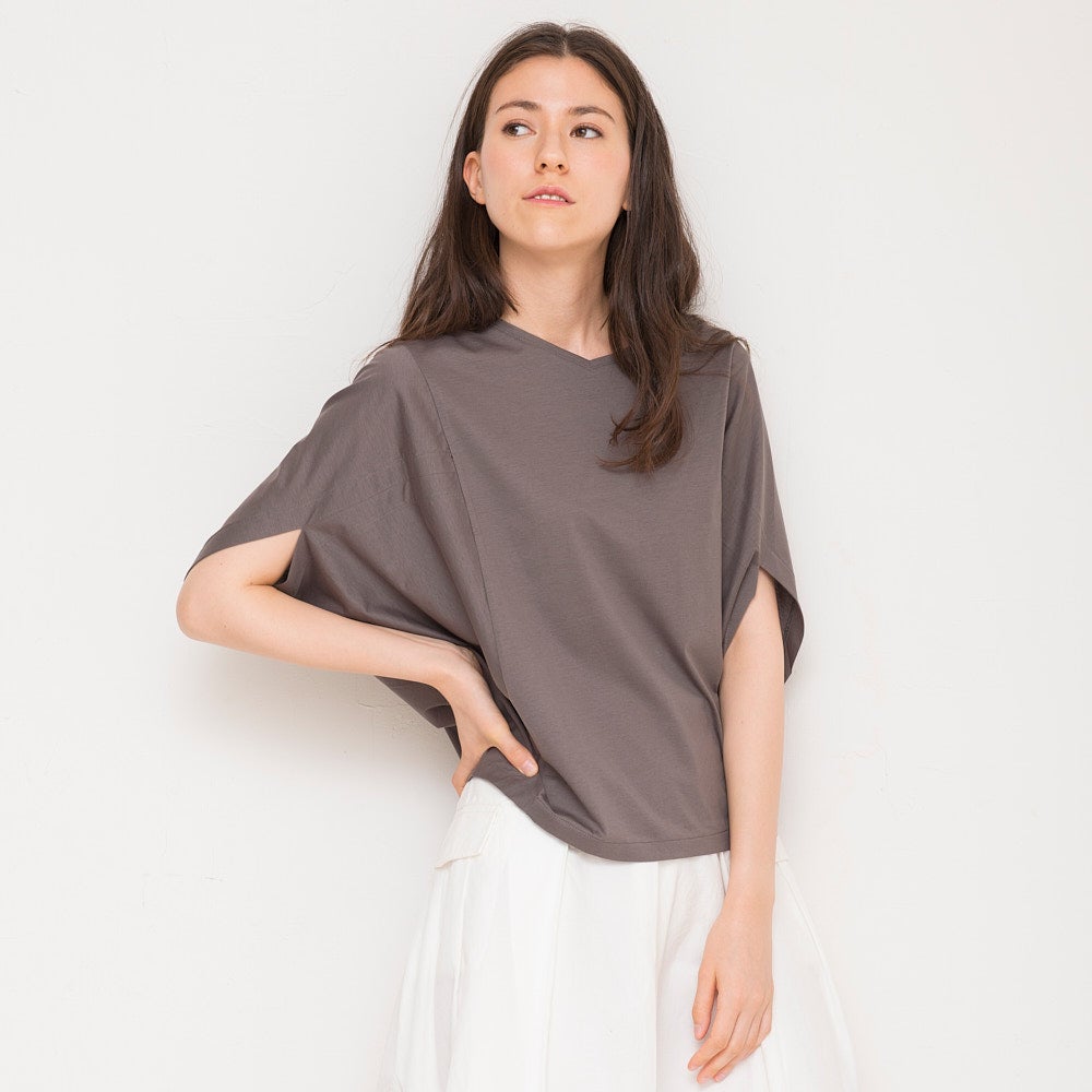 もりのがっこう 変形トップス ドルマンTシャツ